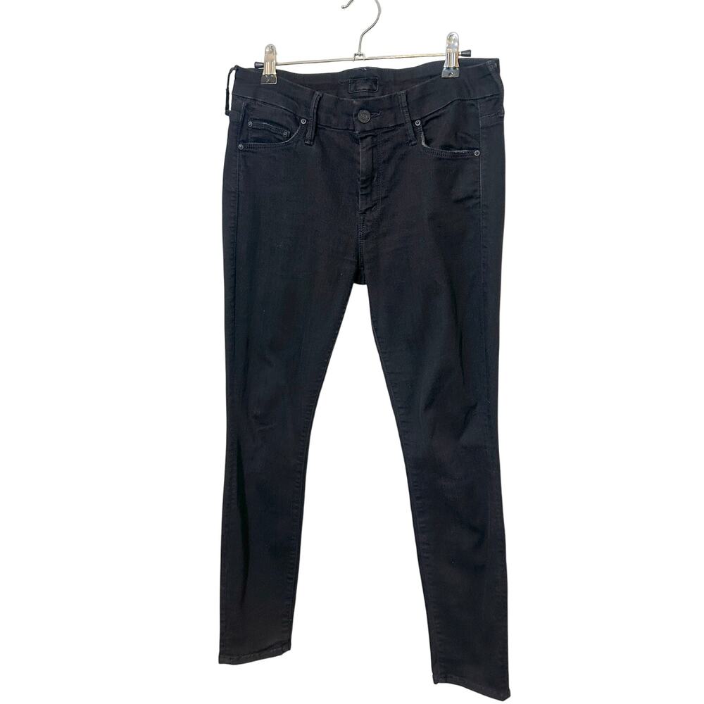 Mother Looker Petite Skinny Jeans Women’s Size 27 Black Denim “Not Guilty”